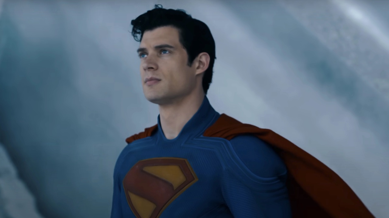 David Corenswet's Superman standing in the Fortress of Solitude