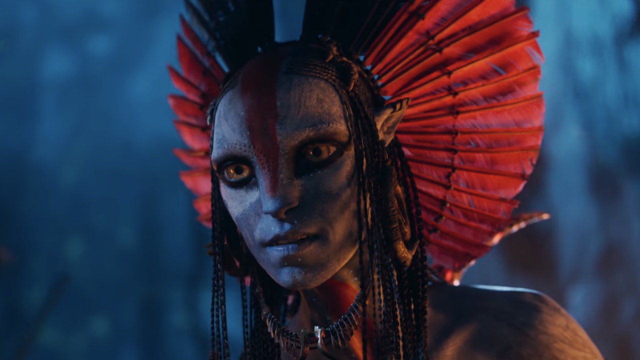 A fire Na'vi speaking in Avatar 3's trailer