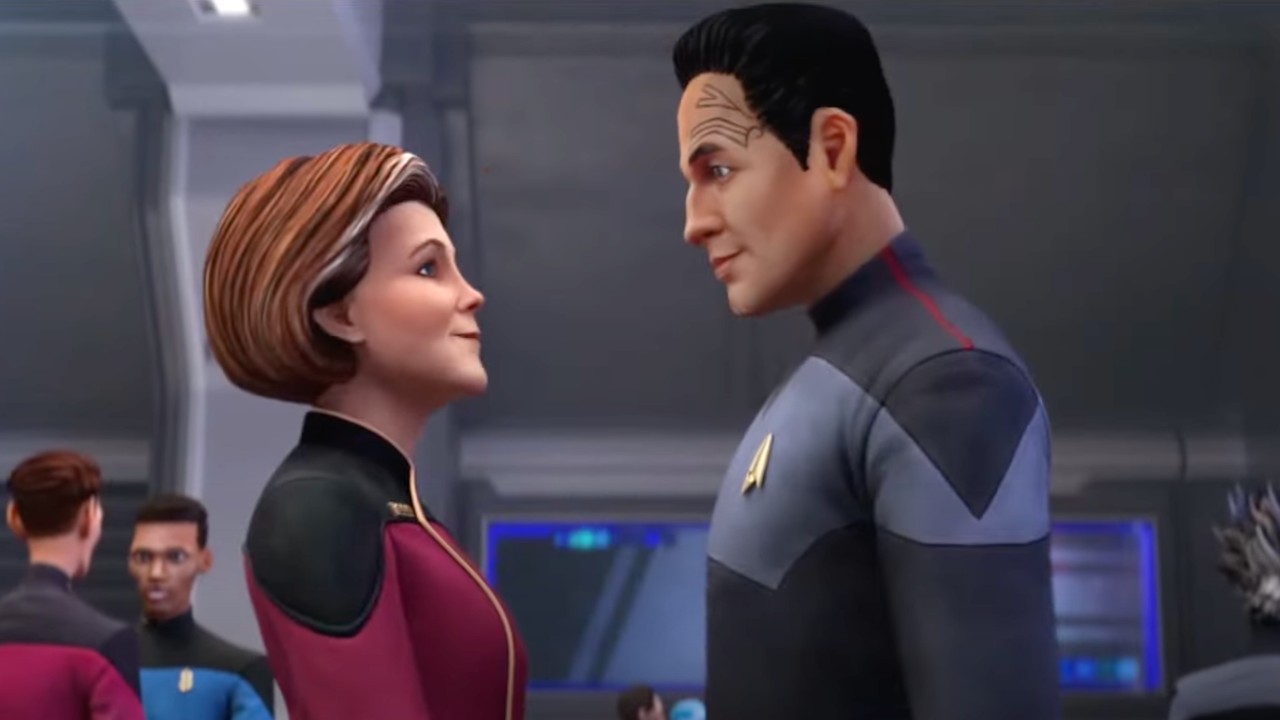 Kathryn Janeway and Chakotay on Star Trek: Prodigy
