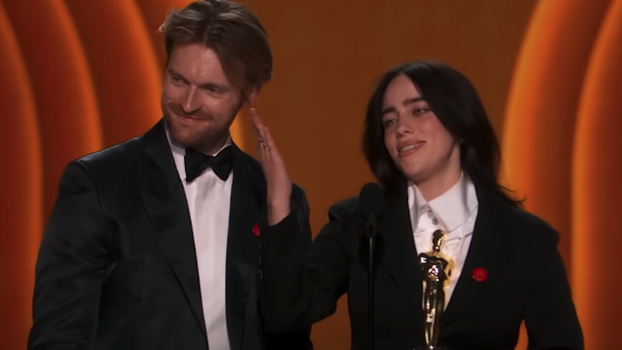 Finneas and Billie Eilish winning Oscar 2024 for Barbie song